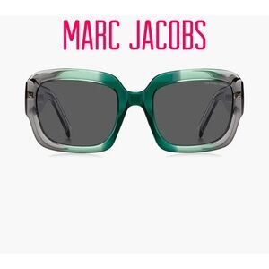 Marc Jacobs Green Grey Square Framed Sunglasses